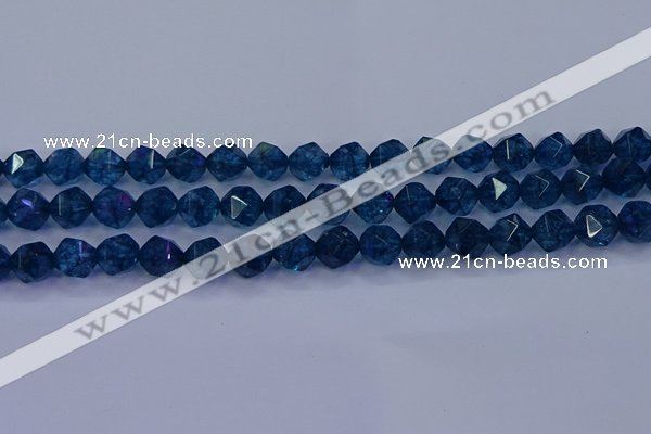 CKC713 15.5 inches 10mm faceted nuggets imitation kyanite beads