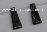 CKC73 15.5 inches 10*25mm trapezoid natural green kyanite beads