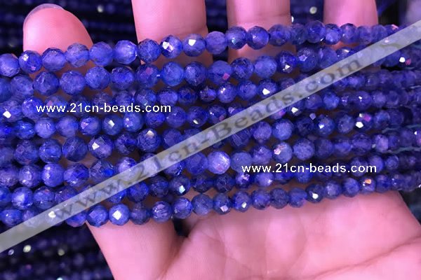 CKC732 15.5 inches 6mm faceted round kyanite gemstone beads
