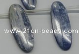 CKC77 Top drilled 12*35mm oval natural kyanite gemstone beads