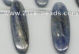 CKC78 Top drilled 13*45mm oval natural kyanite gemstone beads