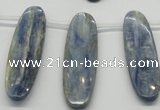 CKC79 Top drilled 13*50mm oval natural kyanite gemstone beads