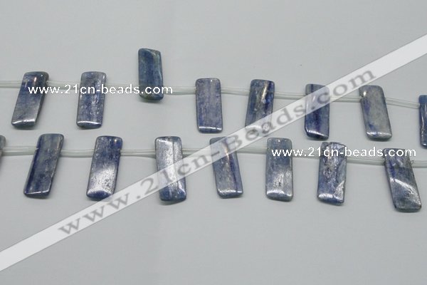 CKC86 Top drilled 12*30mm rectangle natural kyanite gemstone beads