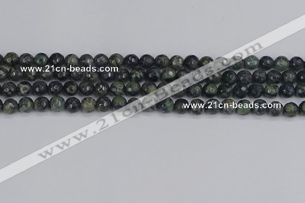 CKJ311 15.5 inches 6mm faceted round kambaba jasper beads