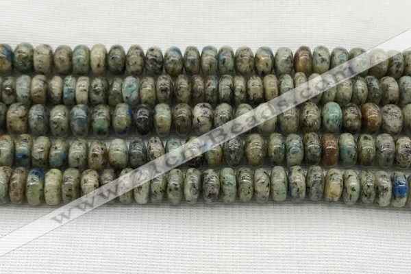 CKJ435 15.5 inches 5*8mm - 5*9mm rondelle natural k2 jasper beads