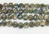 CKJ487 15.5 inches 11mm flat round natural k2 jasper beads