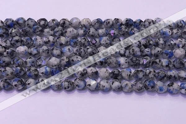 CKJ706 15.5 inches 6mm faceted nuggets imitation k2 jasper beads
