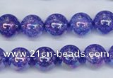 CKQ102 15.5 inches 8mm round AB-color dyed crackle quartz beads