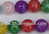 CKQ17 15.5 inches 16mm round dyed crackle quartz beads wholesale