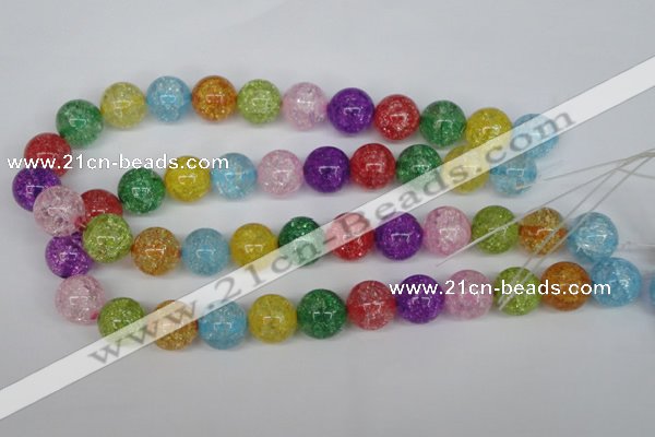 CKQ18 15.5 inches 18mm round dyed crackle quartz beads wholesale