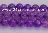 CKQ308 15.5 inches 6mm round dyed crackle quartz beads wholesale