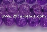 CKQ312 15.5 inches 14mm round dyed crackle quartz beads wholesale