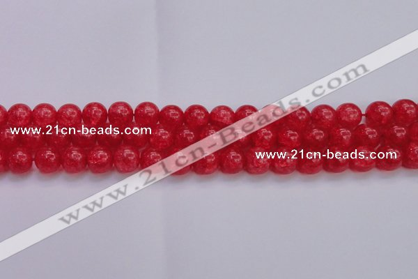 CKQ319 15.5 inches 14mm round dyed crackle quartz beads wholesale