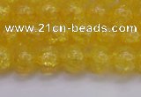 CKQ324 15.5 inches 10mm round dyed crackle quartz beads wholesale