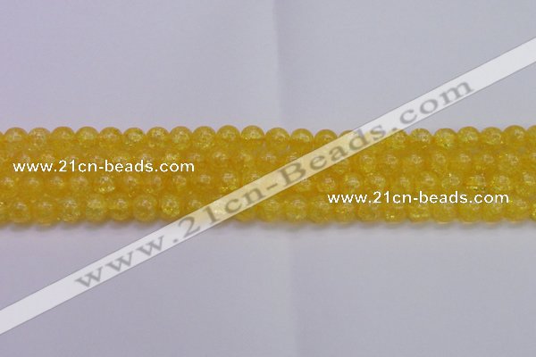 CKQ324 15.5 inches 10mm round dyed crackle quartz beads wholesale