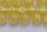 CKQ325 15.5 inches 12mm round dyed crackle quartz beads wholesale