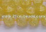 CKQ326 15.5 inches 14mm round dyed crackle quartz beads wholesale