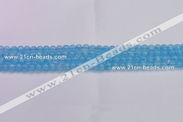 CKQ329 15.5 inches 6mm round dyed crackle quartz beads wholesale