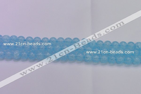 CKQ332 15.5 inches 12mm round dyed crackle quartz beads wholesale