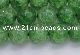 CKQ340 15.5 inches 14mm round dyed crackle quartz beads wholesale