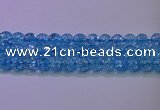 CKQ362 15.5 inches 8mm round dyed crackle quartz beads