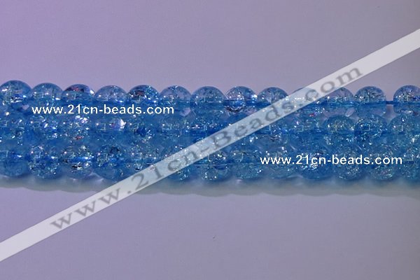 CKQ363 15.5 inches 10mm round dyed crackle quartz beads