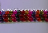 CKQ394 15.5 inches 12mm round dyed crackle quartz beads