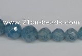 CKQ51 15.5 inches 6mm - 14mm faceted round dyed crackle quartz beads