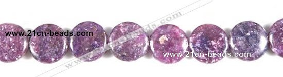 CKU04 15 inches 16mm coin purple kunzite beads wholesale