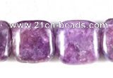 CKU07 15 inches 10*10mm square purple kunzite beads wholesale