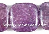 CKU08 15 inches 16*16mm square purple kunzite beads wholesale