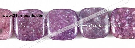 CKU08 15 inches 16*16mm square purple kunzite beads wholesale