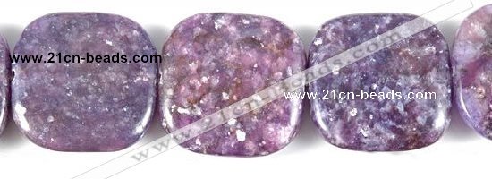 CKU09 15 inches 20*20mm square purple kunzite beads wholesale