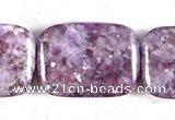 CKU11 15 inches 18*25mm rectangle purple kunzite beads wholesale