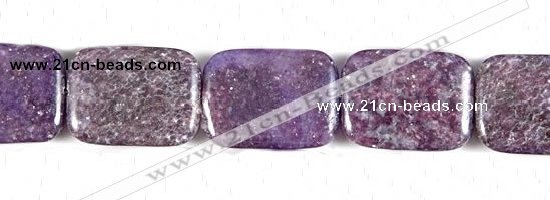 CKU12 15 inches 22*30mm rectangle purple kunzite beads wholesale