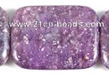 CKU14 15 inches 30*40mm rectangle purple kunzite beads wholesale