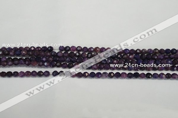 CKU20 15.5 inches 4mm faceted round purple kunzite beads wholesale