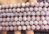 CKU321 15.5 inches 8mm round natural pink kunzite beads