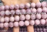 CKU323 15.5 inches 12mm round natural pink kunzite beads