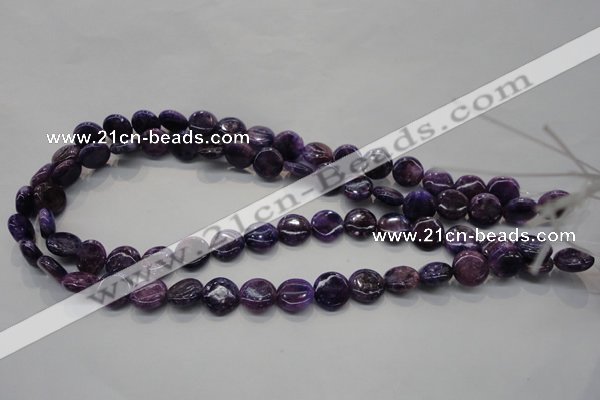 CKU36 15.5 inches 12mm flat round purple kunzite beads wholesale