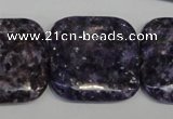 CKU50 15.5 inches 30*30mm square purple kunzite beads wholesale