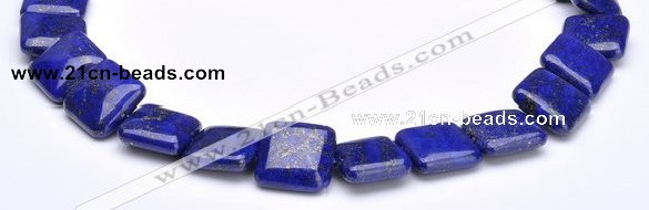 CLA01 15.5 inch 18*18mm square deep blue dyed lapis lazuli beads