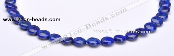 CLA17 10mm flat round deep blue dyed lapis lazuli gemstone beads