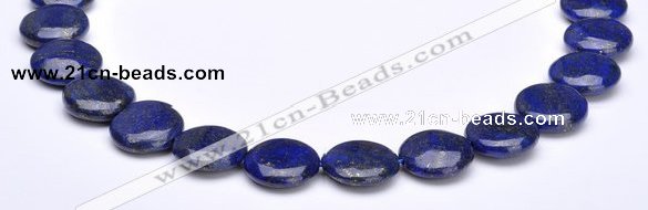 CLA19 18mm coin deep blue dyed lapis lazuli gemstone beads