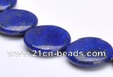 CLA20 coin 20mm deep blue dyed lapis lazuli gemstone beads