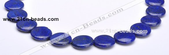 CLA20 coin 20mm deep blue dyed lapis lazuli gemstone beads