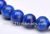 CLA23 8mm round blue dyed lapis lazuli gmestone beads Wholesale