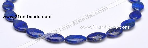 CLA34 13*20mm flat oval deep blue dyed lapis lazuli beads