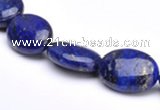 CLA35 flat oval 13*18mm deep blue dyed lapis lazuli beads