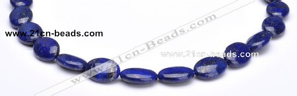 CLA35 flat oval 13*18mm deep blue dyed lapis lazuli beads